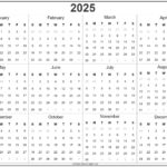 2025 Year Calendar | Yearly Printable Throughout Printable Calendar 2025