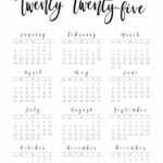 2025 Calendar Printable   18 Cute & Free 2025 Yearly Calendar For Free Printable Calendar 2025