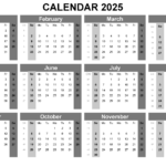 2025 Calendar Printable, ✓ Pdf, Excel And Image File   Free In Calendar Printable 2025