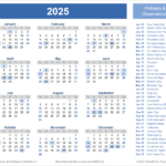 2025 Calendar Templates And Images Throughout 2025 Calendar With Holidays Printable