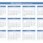 2025 Calendar With Week Numbers (Us And Iso Week Numbers) With Regard To 2025 Calendar With Week Numbers Printable