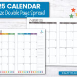 Free 2025 Calendar: Half Size Landscape — Krafty Planner Pertaining To Free Calendar Pages 2025 Printable