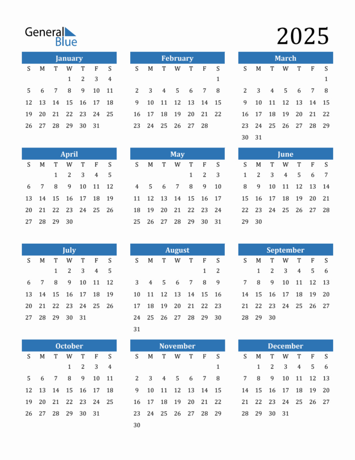 Printable Calender 2025