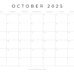 Free Printable 2025 Blank Calendar Templates (All 12 Months) For Free Calendar Pages 2025 Printable