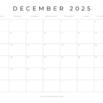 Free Printable 2025 Blank Calendar Templates (All 12 Months) Within Free Printable 2025 Monthly Calendar With Holidays