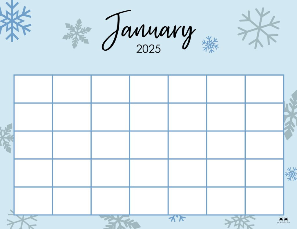 January 2025 Calendars - 107 Free Printables | Printabulls regarding Printable Calendar 2025 Monthly