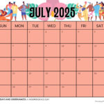 July 2025 Printable Calendar (52 Free Pdf Printables) Throughout July Printable Calendar 2025