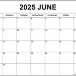 June 2025 Calendar | Free Printable Calendars Pertaining To Printable June 2025 Calendar