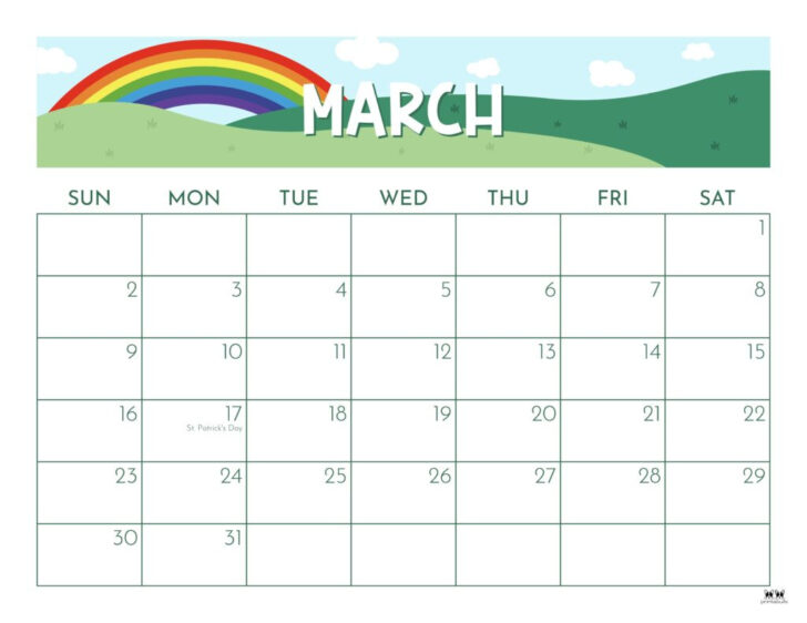 Free Printable March 2025 Calendar