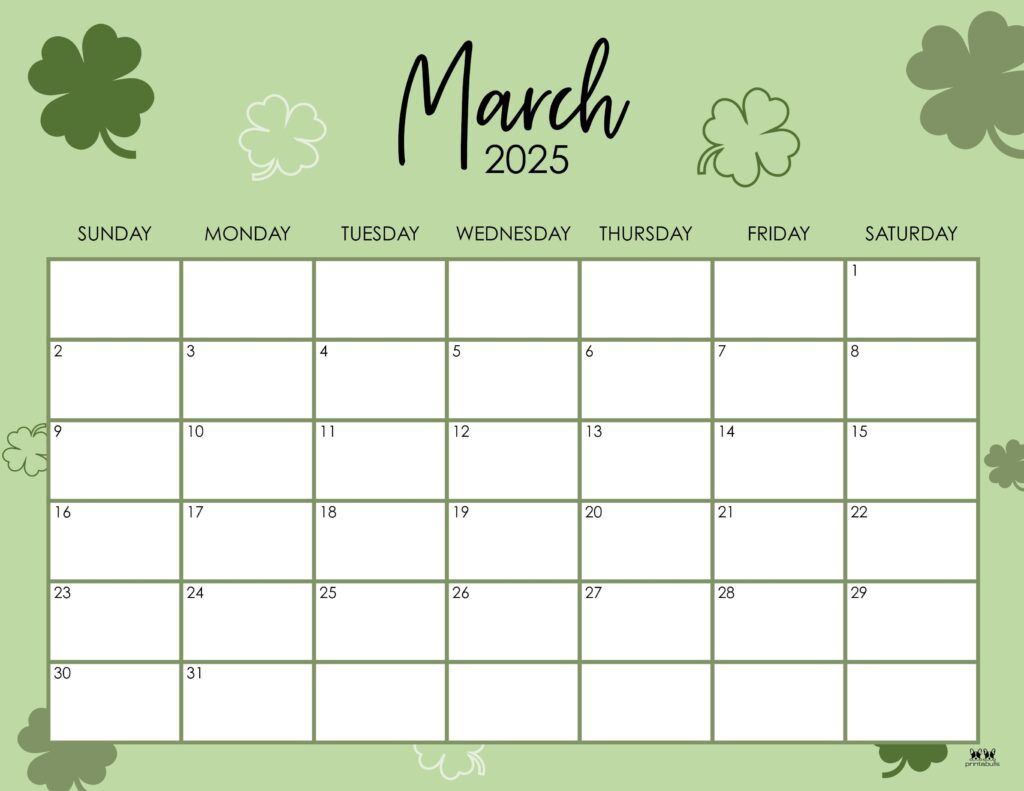 March 2025 Calendars - 107 Free Printables | Printabulls throughout Free Printable March 2025 Calendar