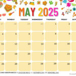 May 2025 Calendar (52 Free Pdf Printables) Inside May 2025 Calendar Printable