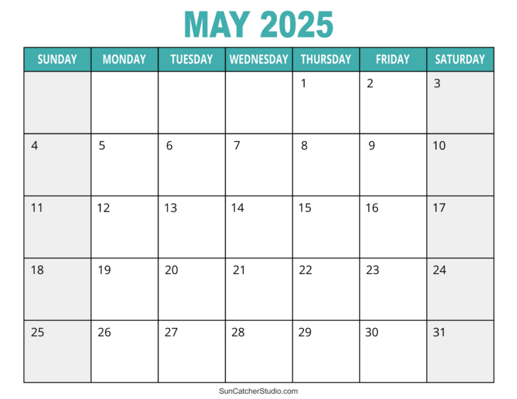 Free Printable Calendar 2025 Monthly