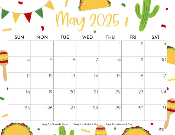 Printable Calendar May 2025