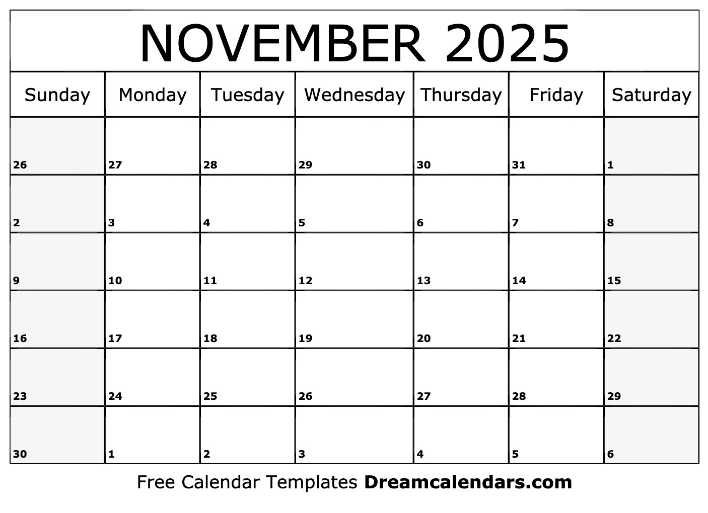 November 2025 Calendar - Free Printable With Holidays And Observances regarding November 2025 Calendar Printable