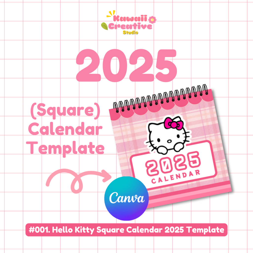 001. Hello Kitty 2025 Calendar (Square)Undefined   Raket.ph Throughout  Calendars 2025 | CalendarCrazePrint.Com