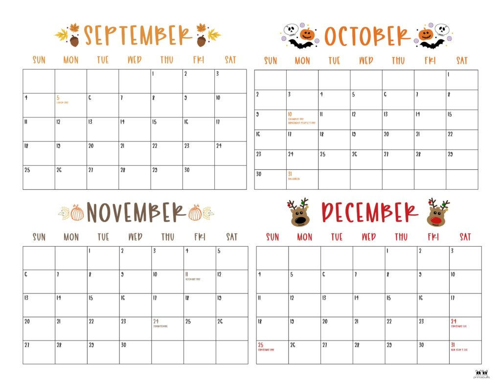 2022 4 Month Calendars - 20 Free Printables | Printabulls regarding Printable Calendar 4 Months Per Page 2025 | CalendarCrazePrint.Com