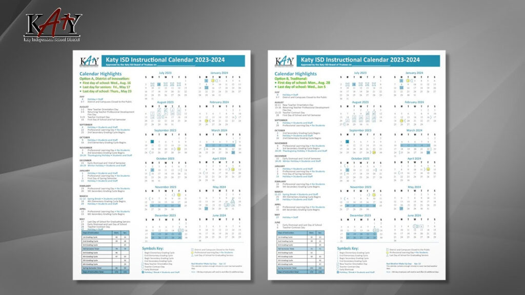 2023 24 Instructional Calendar Options In  Calendars 2025 | CalendarCrazePrint.Com