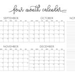 2023 Four Month Calendars   18 Free Printables | Printabulls Intended For  Calendars 2025 | CalendarCrazePrint.Com