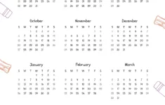 2024-2025 Calendar Printables | Free Pdf pertaining to Printable Calendar 2024 to 2025  | CalendarCrazePrint.Com