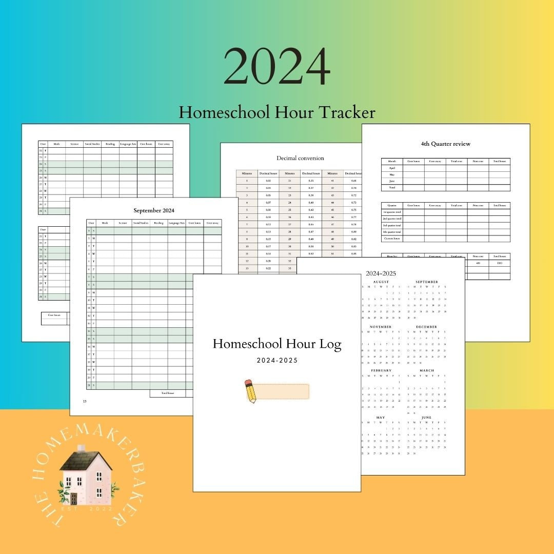 2024-2025 Homeschool Hour Log Pdf Printable, Hour Tracker in Mizzou 2024 - 2025 Calendar Printable | CalendarCrazePrint.Com