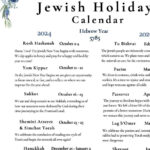 2024 2025 New Jewish Holiday Calendar Hebrew Calendar 5785 Rosh For Jewish Holidays 2025 Calendar Printable  | CalendarCrazePrint.Com