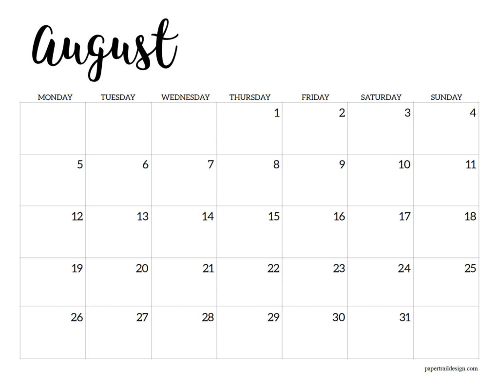 2024 2025 Printable School Calendar   Paper Trail Design With Regard To Free Printable Calendar August 2024 June 2025 | CalendarCrazePrint.Com