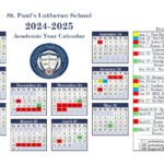 2024  2025 School Calendar   St. Paul'S Lutheran School Intended For  Calendars 2025 | CalendarCrazePrint.Com