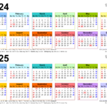 2024 2025 Two Year Calendar   Free Printable Pdf Templates Inside 2024 And 2025 Calendar With Holidays Printable Free | CalendarCrazePrint.Com