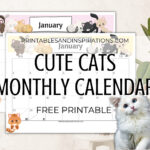 2024 Cute Cats Free Printable Monthly Calendar   Printables And Pertaining To Free Printable Cat Calendar 2025  | CalendarCrazePrint.Com