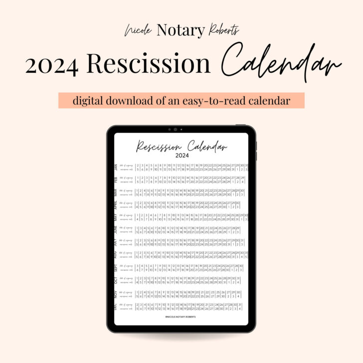 2025 Rescission Calendar Printable | Calendars 2025