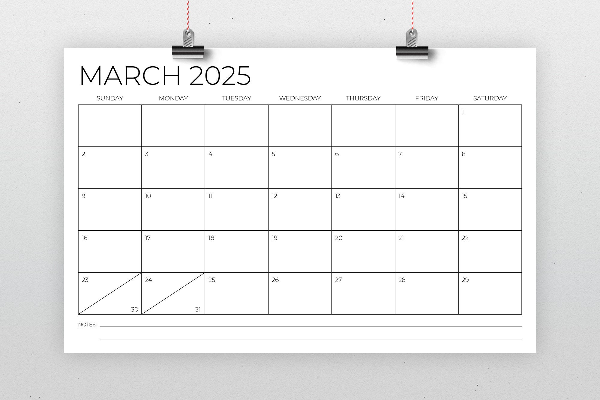 2025 11X17 Calendar Template Instant Download Thin Sans Serif Type throughout 2025 Calendar Printable 11x17 | CalendarCrazePrint.Com