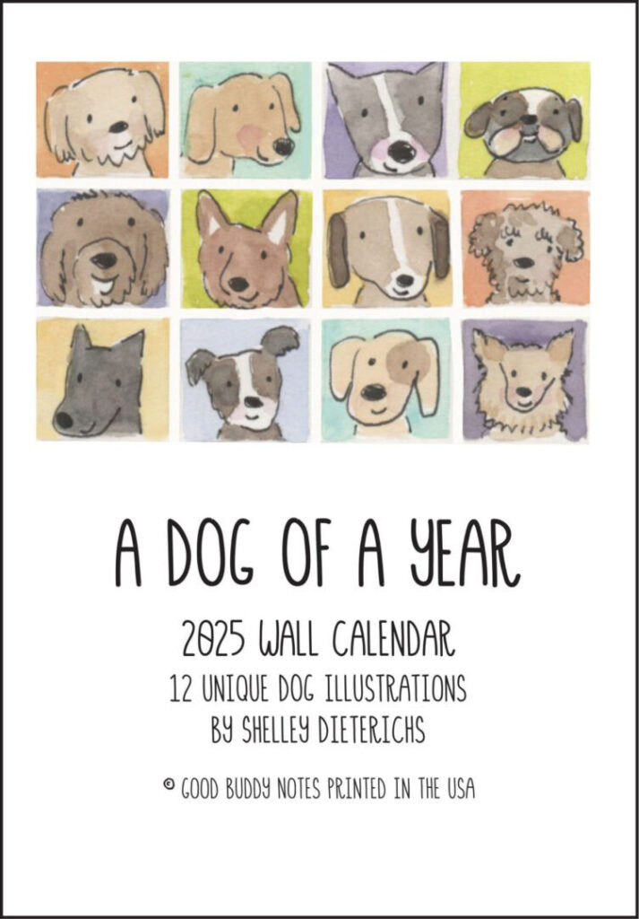 2025 A Dog Of A Year Calendar | Good Buddy Notes Within Printable Dog Calendar 2025 | CalendarCrazePrint.Com