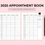 2025 Appointment Book, Printable Appointment Planner With 15 In  Calendars 2025 | CalendarCrazePrint.Com