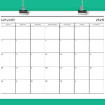 2025 Basic Modern 8.5 X 11 Inch Calendar Template With Regard To  Calendars 2025 | CalendarCrazePrint.Com