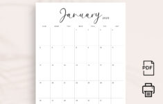 2025 Calendar 2025 Monthly Planner Printable 2025 Vertical Monthly throughout  Calendars 2025 | CalendarCrazePrint.Com