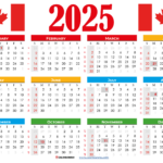 2025 Calendar Canada Printable Free Regarding 2025 Calendar With Canadian Holidays Printable | CalendarCrazePrint.Com