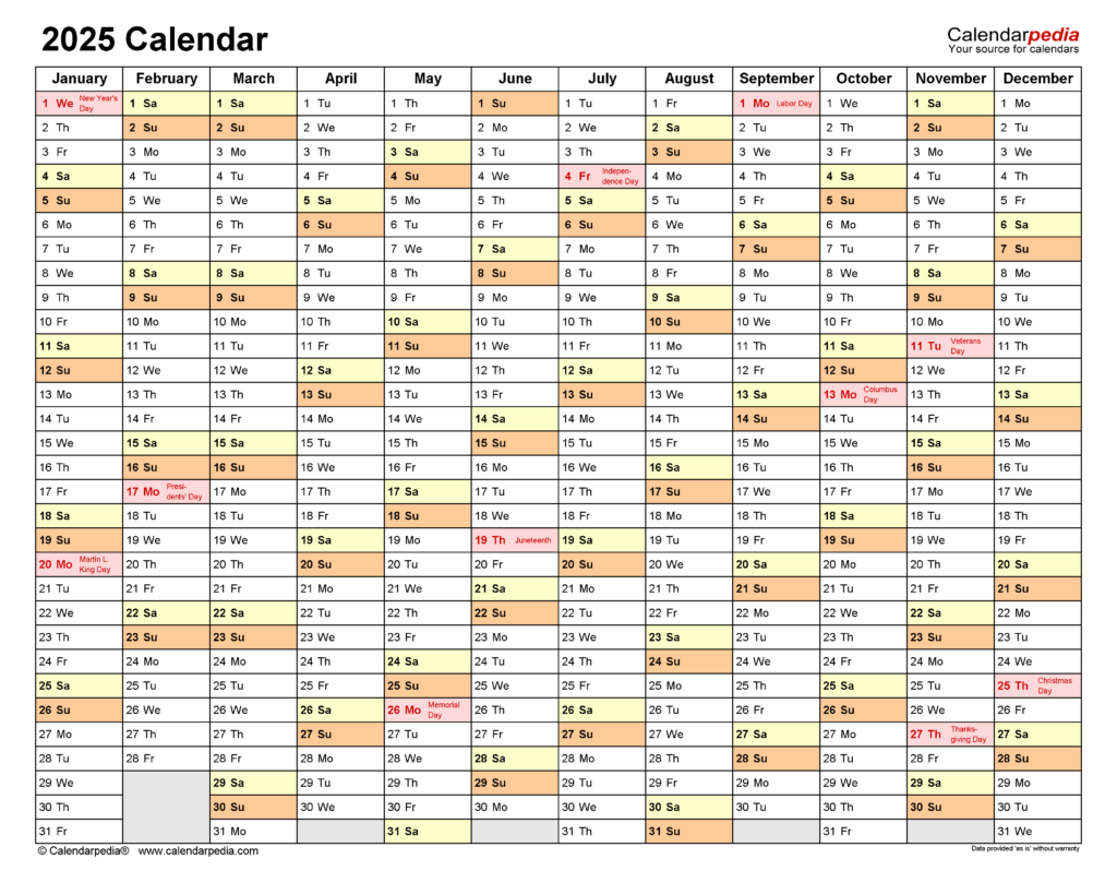 2025 Calendar   Free Printable Excel Templates   Calendarpedia Intended For  Calendars 2025 | CalendarCrazePrint.Com