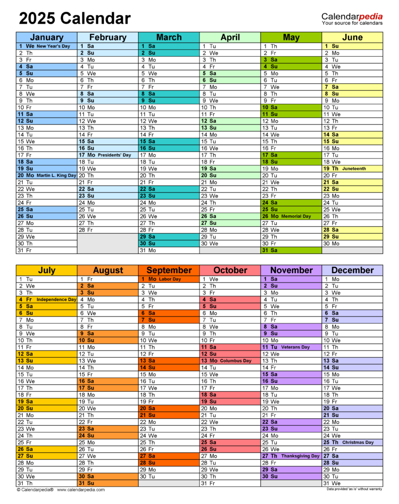 2025 Calendar   Free Printable Excel Templates   Calendarpedia With  Calendars 2025 | CalendarCrazePrint.Com