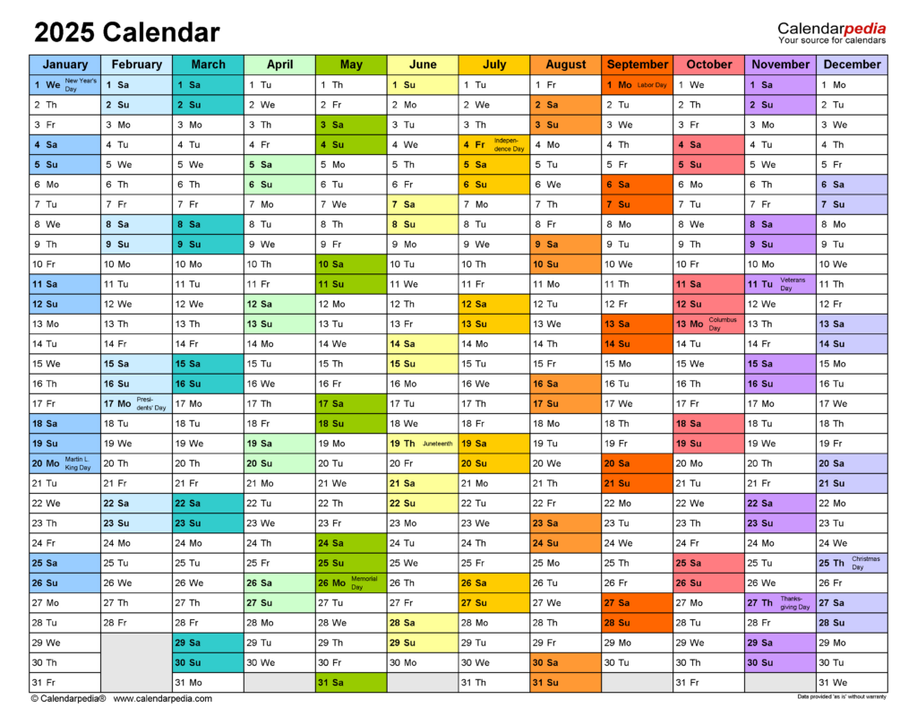 2025 Calendar   Free Printable Pdf Templates   Calendarpedia In Appointment Calendar 2025 Printable | CalendarCrazePrint.Com