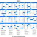 2025 Calendar In Daily Printable Calendar 2025  | CalendarCrazePrint.Com