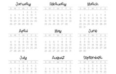 2025 Calendar Printable – 18 Cute & Free 2025 Yearly Calendar pertaining to 2025 Printable Year Calendar | CalendarCrazePrint.Com