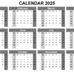 2025 Calendar Printable, ✓ Pdf, Excel And Image File   Free For Full 2025 Calendar Printable | CalendarCrazePrint.Com