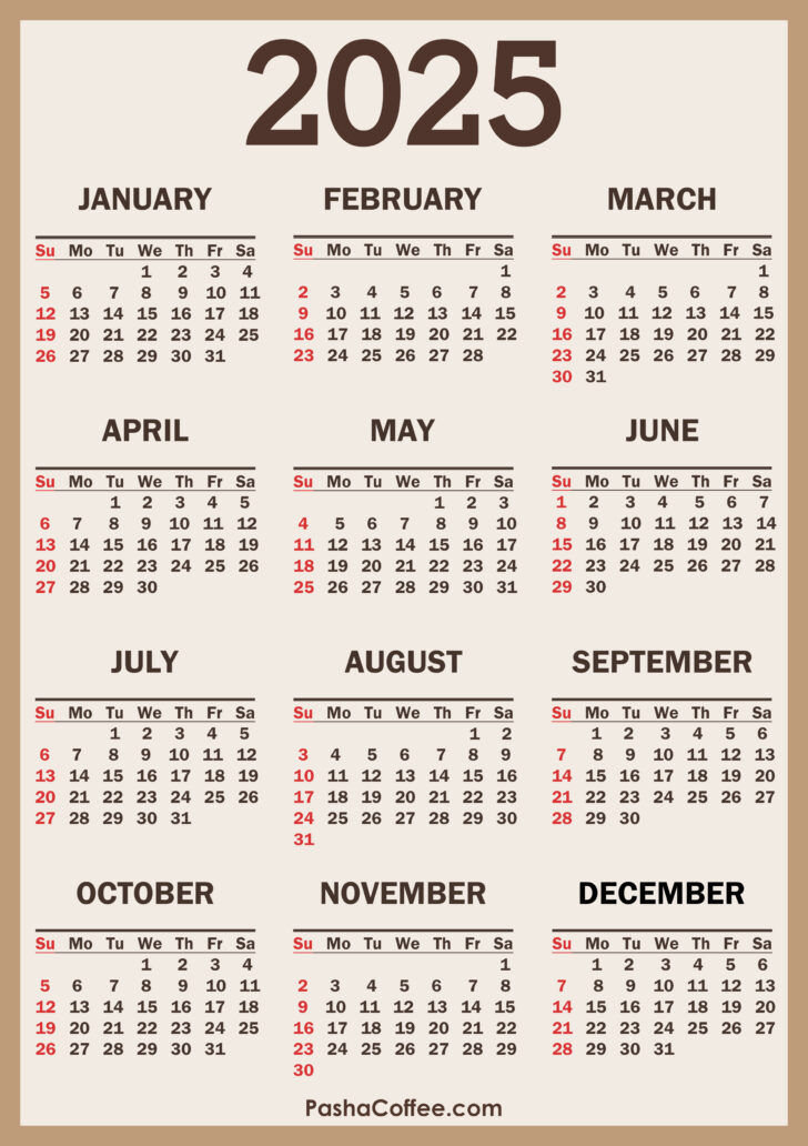 2025 Calendar 8 5 X 11 Printable Free | Calendars 2025