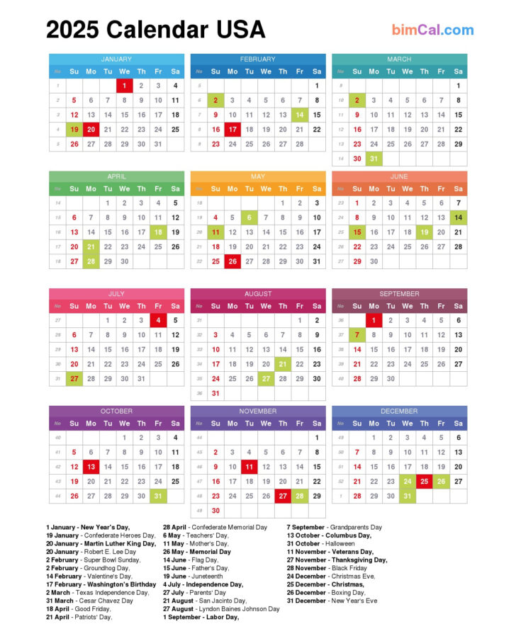 2025 Us Calendar Printable | Calendars 2025