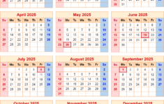 2025 Calendar With Federal Holidays pertaining to Free Printable 2025 Calendar with Federal Holidays  | CalendarCrazePrint.Com