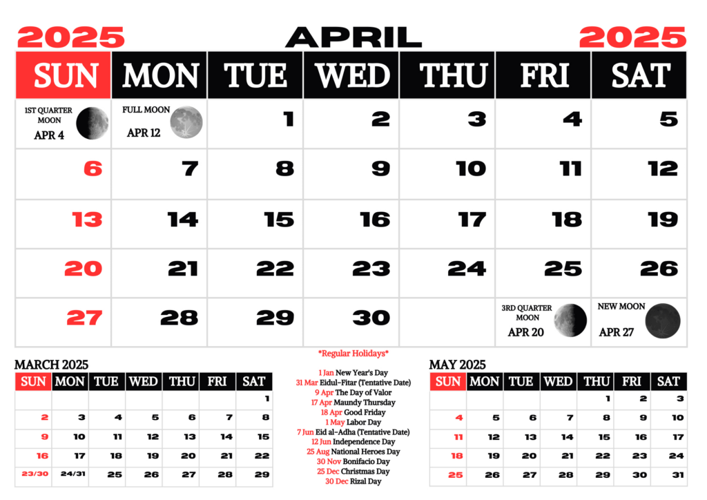 2025 Calendar With Moon Phasesllagasmarylie   Raket.ph Throughout 2025 Calendar With Moon Phases Printable  | CalendarCrazePrint.Com