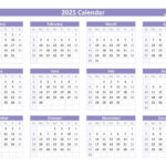 2025 Calendar With Week Numbers For 12 Month Calendar 2025 Printable  | CalendarCrazePrint.Com