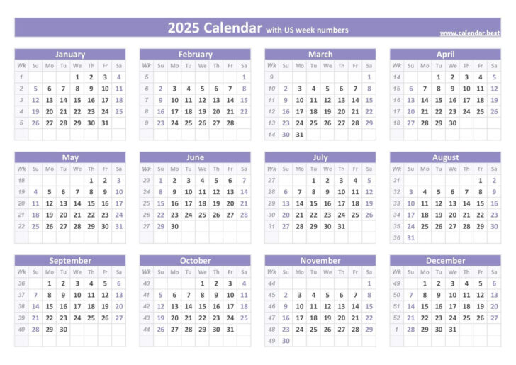 Printable Week Calendar 2025 | Calendars 2025