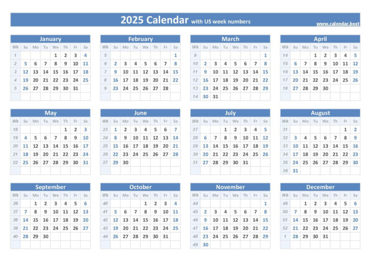 2025 Calendar Printable Weekly | Calendars 2025