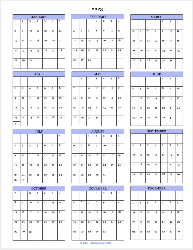 2025 Calendars Inside Printable Birthday Calendar 2025 | CalendarCrazePrint.Com